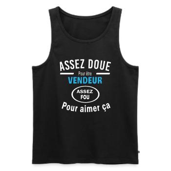 Assez doue pour etre VENDEUR - Débardeur bio Premium Homme - noir - Devant - Michal (187cm)