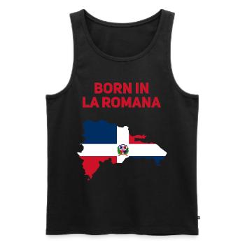 La Romana - Männer Premium Bio Tank Top - Schwarz - Vorne - AI Model Male 178 light (178cm)