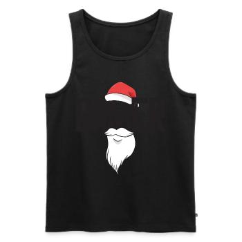 Gaming Santa Santa Beard Beard Gamer - Men's Premium Organic Tank Top - black - Front - AI Model Male 178 light (178cm)