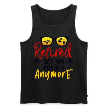 Renter funny saying, no longer my problem - Men's Premium Organic Tank Top - black - Front - AI Model Male 178 light (178cm)
