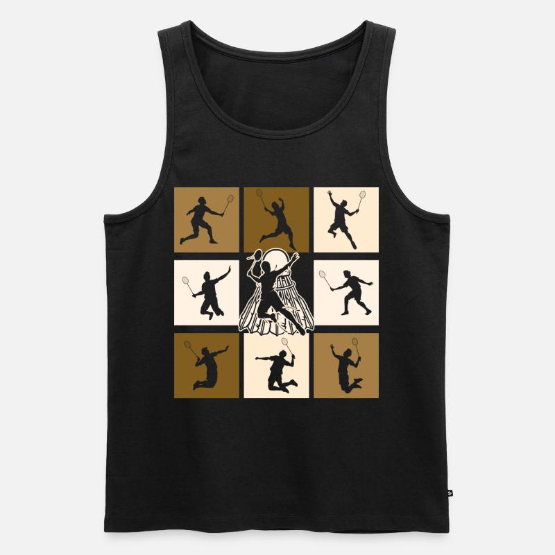 Badminton - Männer Premium Bio Tank Top - Schwarz