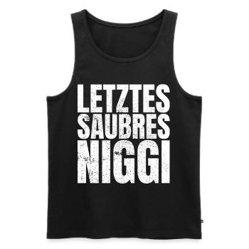 DDR Ostalgie Niggi Ossi Geschenk - Männer Premium Bio Tank Top - Schwarz - Vorne - AI Model Male 178 light (178cm)