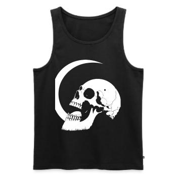 Horreur Crâne Crâne Art Crâne Gothique Heavy Metal - Débardeur bio Premium Homme - noir - Devant - AI Model Male 178 light (178cm)