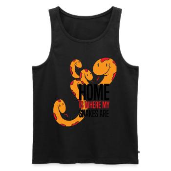 Schlangen Liebhaber | Haustiere Reptil Geschenke - Männer Premium Bio Tank Top - Schwarz - Vorne - AI Model Male 178 light (178cm)
