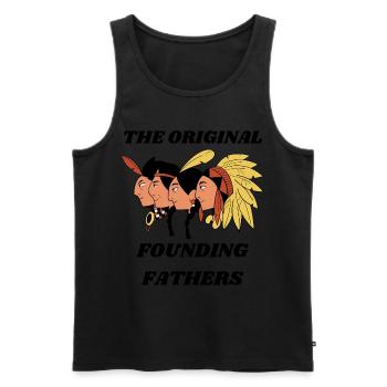 The Original Founding Fathers Indian Outfit - Men's Premium Organic Tank Top - black - Front - AI Model Male 178 light (178cm)