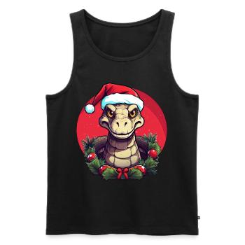 Serpents Noël - Débardeur bio Premium Homme - noir - Devant - AI Model Male 178 light (178cm)