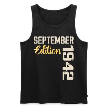 September 1942 - 82nd Anniversary September 1942 - Men's Premium Organic Tank Top - black - Front - Michal (187cm)