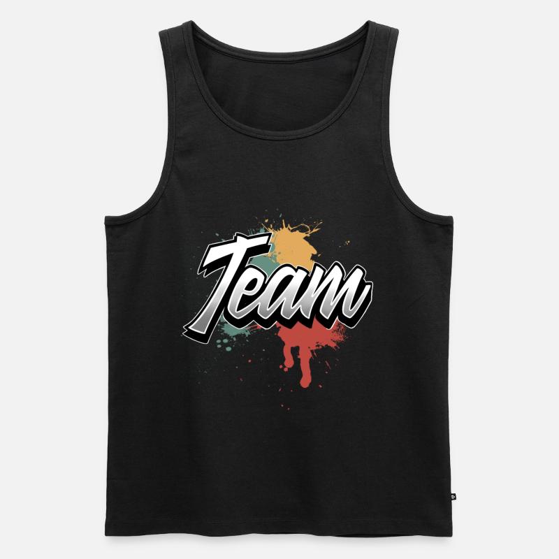Team - Männer Premium Bio Tank Top - Schwarz