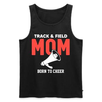 Athletics mother, born as - Men's Premium Organic Tank Top - black - Front - AI Model Male 178 light (178cm)