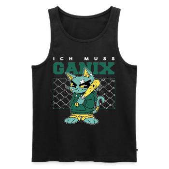 I have to ganix! - Serene Saying - Men's Premium Organic Tank Top - black - Front - Michal (187cm)