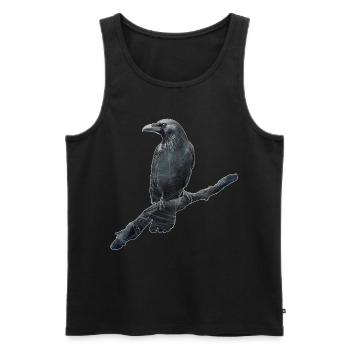 Raven - Men's Premium Organic Tank Top - black - Front - Michal (187cm)