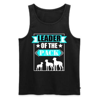 Ridgeback "Leader of the Pack" - Men's Premium Organic Tank Top - black - Front - AI Model Male 178 light (178cm)