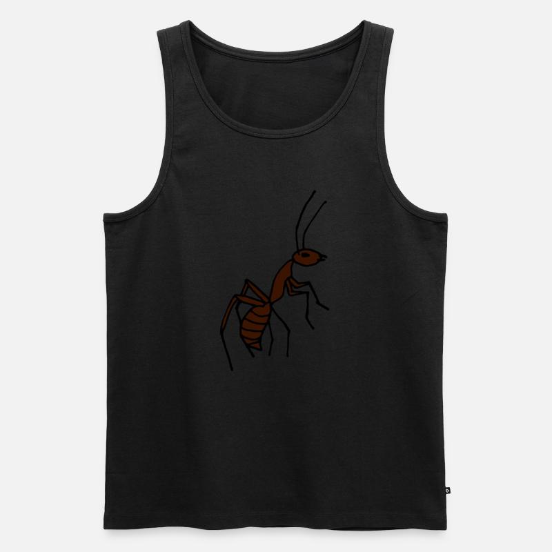 Comic Ameise - Männer Premium Bio Tank Top - Schwarz