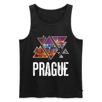 Prague Prag Tschechien Czech Skyline Stadt City - Männer Premium Bio Tank Top - Schwarz - Vorne - AI Model Male 178 light (178cm)
