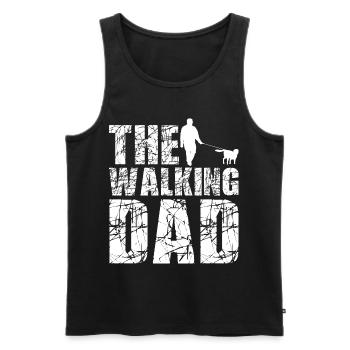 The walking dad - Débardeur bio Premium Homme - noir - Devant - AI Model Male 178 light (178cm)