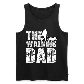 The walking dad - Débardeur bio Premium Homme - noir - Devant - AI Model Male 178 light (178cm)