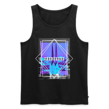 Bielefeld Deutschland Stadt Skyline Heimat Liebe - Männer Premium Bio Tank Top - Schwarz - Vorne - Michal (187cm)