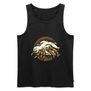 Halloween Costume Spider Monster Spooky Skull - Men's Premium Organic Tank Top - black - Front - Michal (187cm)