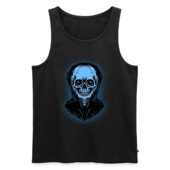 Halloween Costume Spider Monster Spooky Skull - Men's Premium Organic Tank Top - black - Front - Michal (187cm)