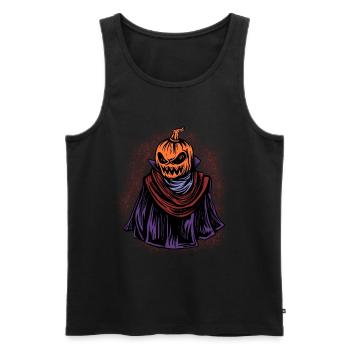 Halloween Kostüm Pilze Monster Spooky Skull - Männer Premium Bio Tank Top - Schwarz - Vorne - Michal (187cm)