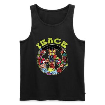 Hippy - Men's Premium Organic Tank Top - black - Front - AI Model Male 178 light (178cm)