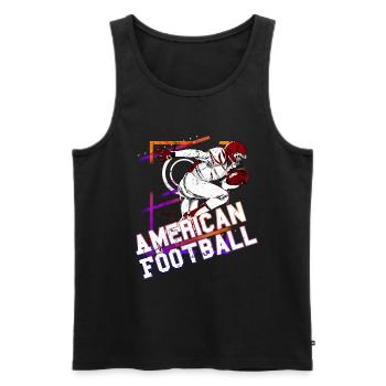 Joueur de football américain Joueur de football américain Sports - Débardeur bio Premium Homme - noir - Devant - Michal (187cm)