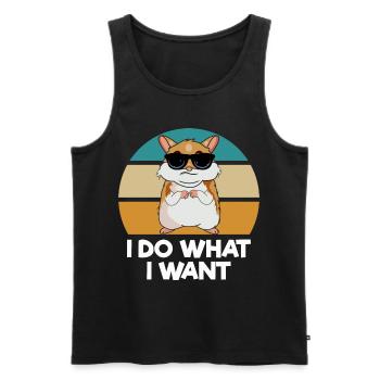 Hamster sayings | Rodents Pets Gift Idea - Men's Premium Organic Tank Top - black - Front - Michal (187cm)