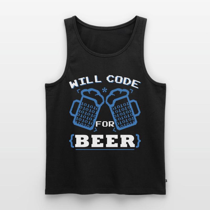 Will Code For Beer | Programmierer Codierung Männer Premium Bio Tank Top