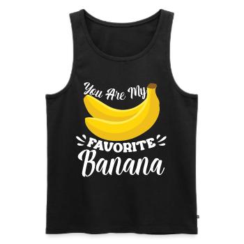 Tu es ma banane préférée - Débardeur bio Premium Homme - noir - Devant - AI Model Male 178 light (178cm)