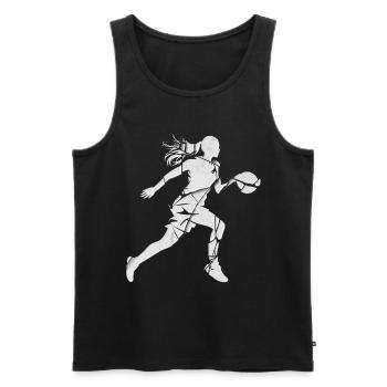 Basket-ball Femme Basketteur Joueur de basket-ball - Débardeur bio Premium Homme - noir - Devant - Michal (187cm)