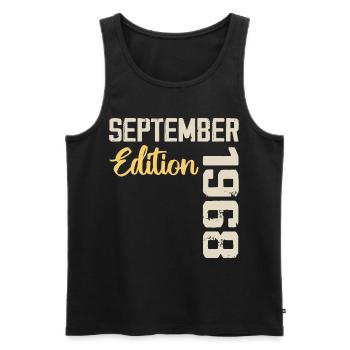 September 1968 - 56th Anniversary September 1968 - Men's Premium Organic Tank Top - black - Front - Michal (187cm)