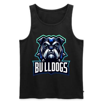 Bulldogs Mascot Back To School Team Spirit - Men's Premium Organic Tank Top - black - Front - AI Model Male 178 light (178cm)