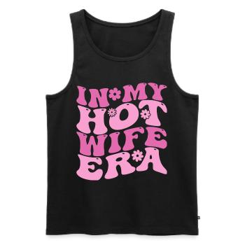 In My Hot Wife Era Funny married Groovy Wife Era - Men's Premium Organic Tank Top - black - Front - Michal (187cm)