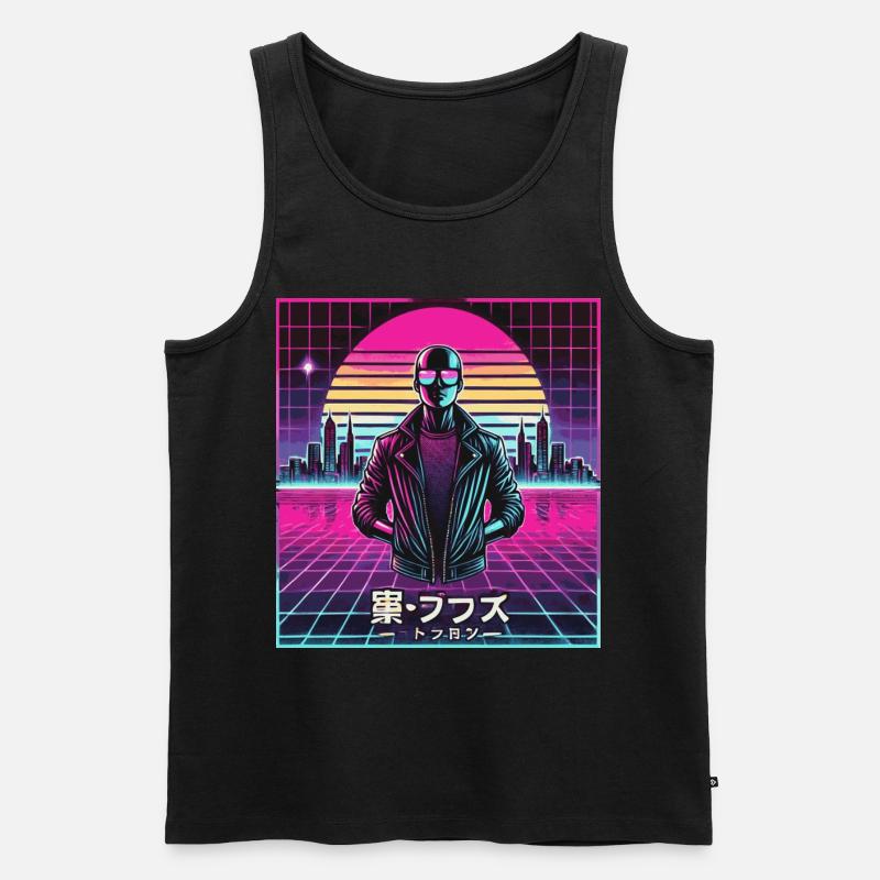 Cyber 01 - Männer Premium Bio Tank Top - Schwarz