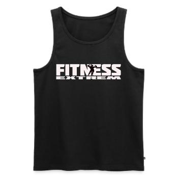fitness sport extrême - Débardeur bio Premium Homme - noir - Devant - Michal (187cm)