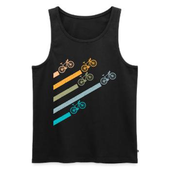 Fahrrad Bike Radsport - Männer Premium Bio Tank Top - Schwarz - Vorne - Michal (187cm)