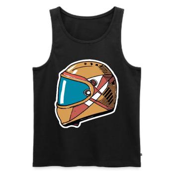 Motorcycle Lifestyle / Motorcycle / Motorcycle biker - Men's Premium Organic Tank Top - black - Front - Michal (187cm)