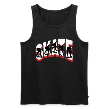 Skateboarding Skate Skater Skateboard Sk8 Trick - Männer Premium Bio Tank Top - Schwarz - Vorne - AI Model Male 178 light (178cm)