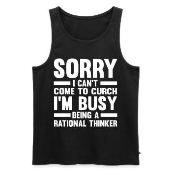 Atheismus Sprüche | Atheisten Atheist Geschenkidee - Männer Premium Bio Tank Top - Schwarz - Vorne - Michal (187cm)