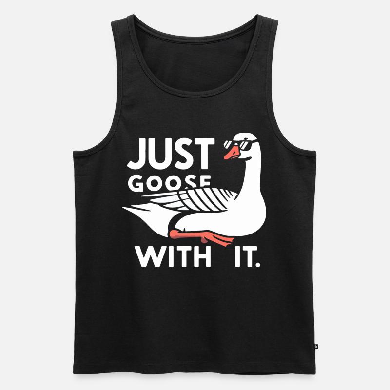 Chill Gans - Männer Premium Bio Tank Top - Schwarz