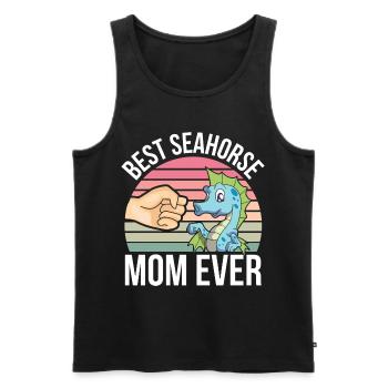 Seepferdchen | Meer Seepferd Tiere Fische Geschenk - Männer Premium Bio Tank Top - Schwarz - Vorne - Michal (187cm)