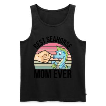 Seepferdchen | Meer Seepferd Tiere Fische Geschenk - Männer Premium Bio Tank Top - Schwarz - Vorne - Michal (187cm)