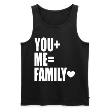 Vous+Moi=Famille - Débardeur bio Premium Homme - noir - Devant - Michal (187cm)