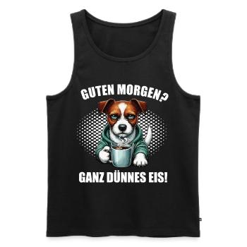 Guten morgenganz dünnes Eis Jack Russel Hunderasse - Männer Premium Bio Tank Top - Schwarz - Vorne - Michal (187cm)