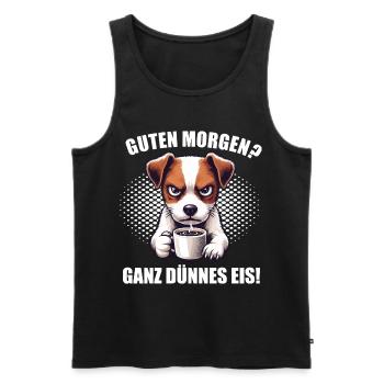 Guten morgenganz dünnes Eis Jack Russel Hunderasse - Männer Premium Bio Tank Top - Schwarz - Vorne - Michal (187cm)