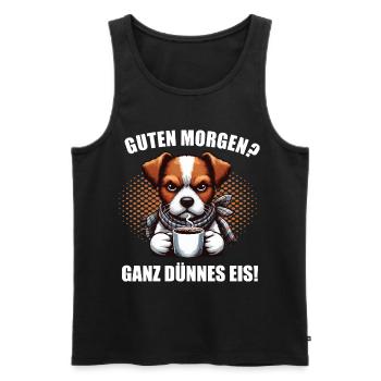 Guten morgenganz dünnes Eis Jack Russel Hunderasse - Männer Premium Bio Tank Top - Schwarz - Vorne - Michal (187cm)