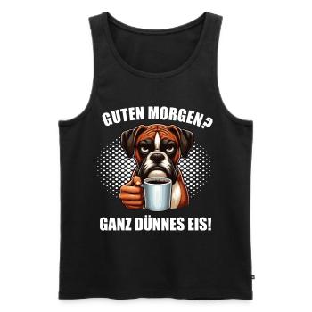 Guten Morgen ganz dünnes Eis Boxer Boxerhalter - Männer Premium Bio Tank Top - Schwarz - Vorne - Michal (187cm)