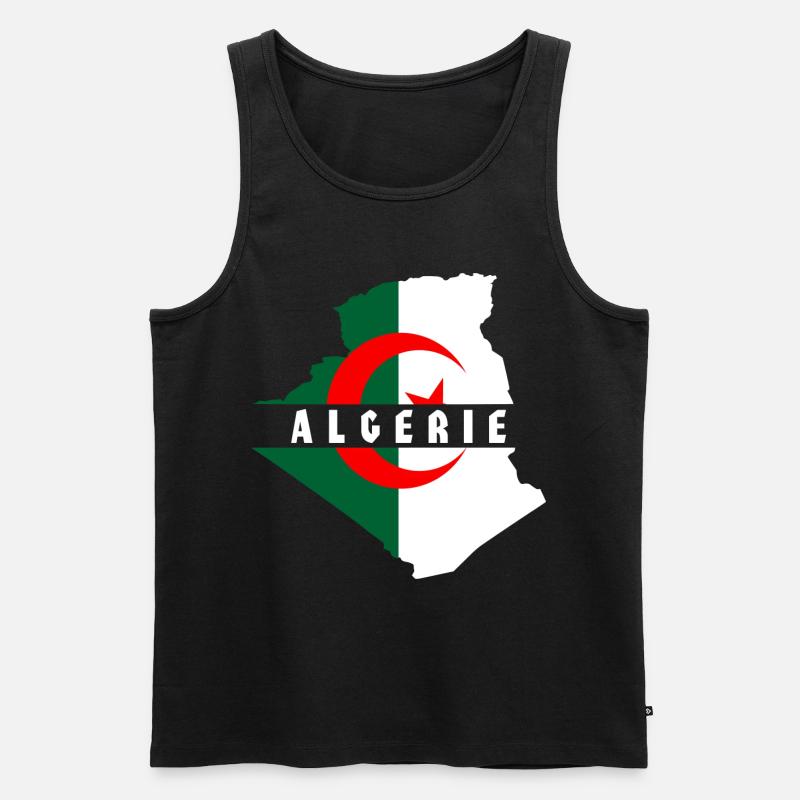 Algerien - Männer Premium Bio Tank Top - Schwarz