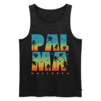Mallorca Urlaub Party Malle Geschenkidee - Männer Premium Bio Tank Top - Schwarz - Vorne - Michal (187cm)