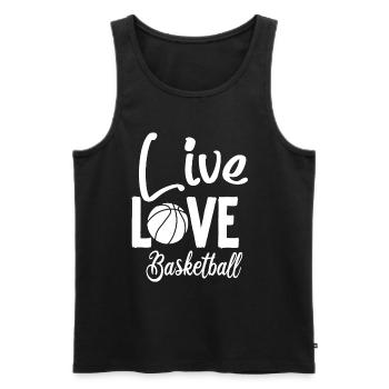 It's Basketball Y'all - Men's Premium Organic Tank Top - black - Front - Michal (187cm)